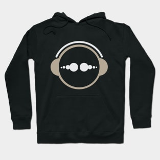 Digital music headphones. Hoodie